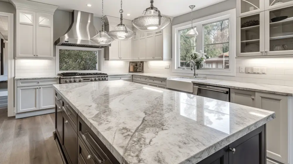 Beautiful silver and grey kitchen